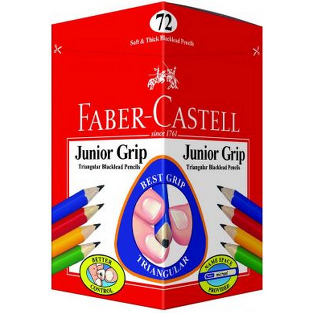 Faber Castell Junior Grip (Hand Hugger) Pencils Box of 72
