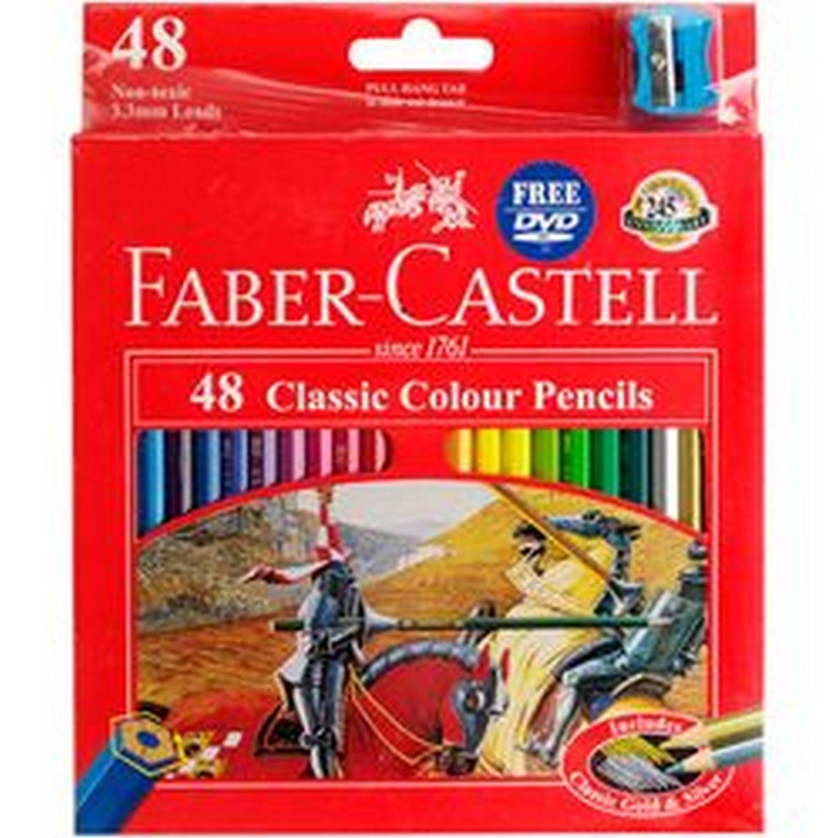 Faber Castell Colour Pencils Full Length Set of 48