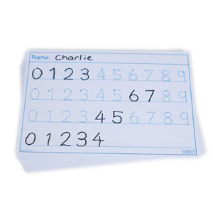 Number Tracing Write 'n' Wipe Boards Pack of 30