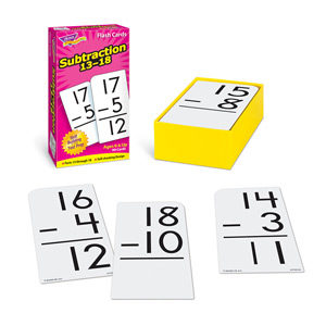 Subtraction 13-18 Flash Cards