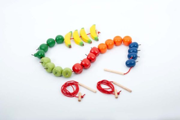 Wooden Threading Fruits - Pack of 24