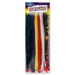 Chenille Pipe Cleaners 12" Vivid Colours Pack of 42