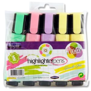 Pro:scribe Pkt.5 Highlighter Pens - Pastel